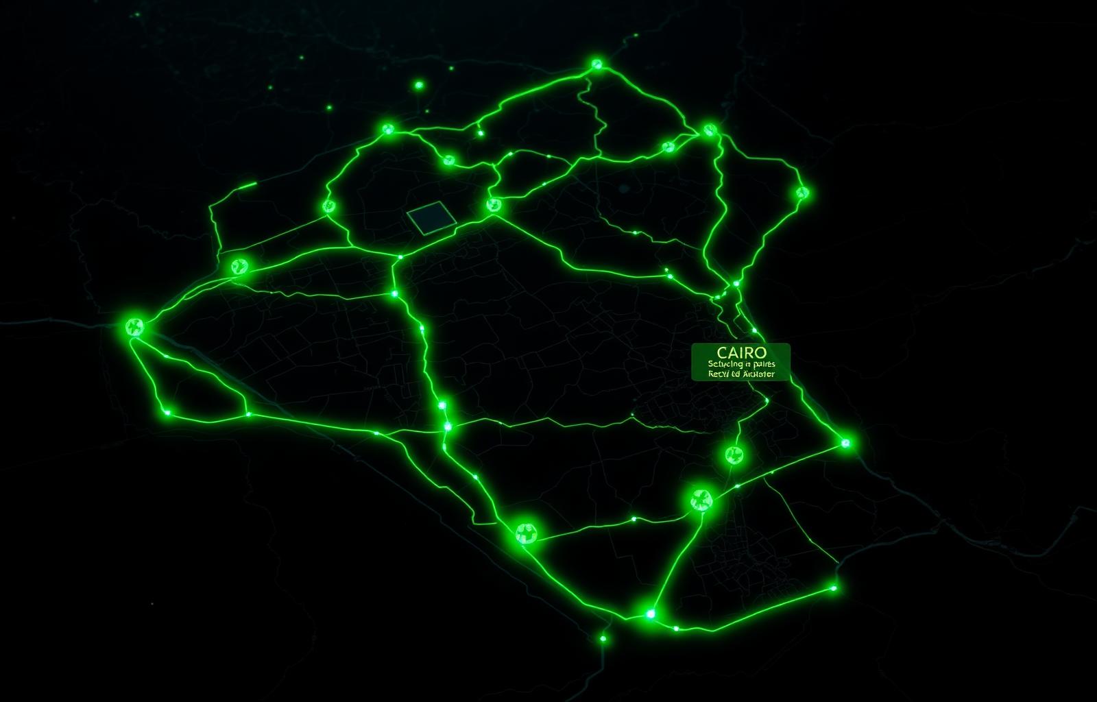 Live tactical map of Cairo recycling routes